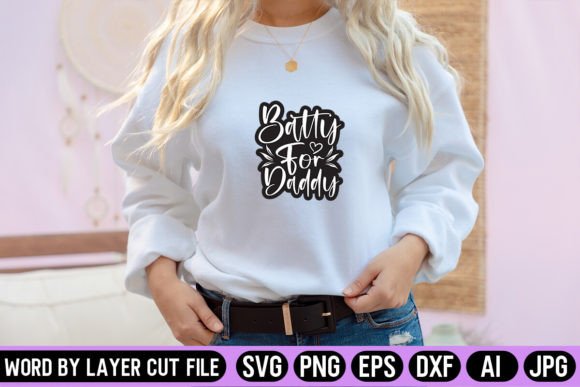 Batty for Daddy Sticker SVG Design