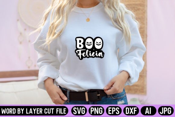 Boo Felicia Sticker SVG Design