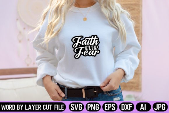 Faith Over Fear Sticker SVG Design