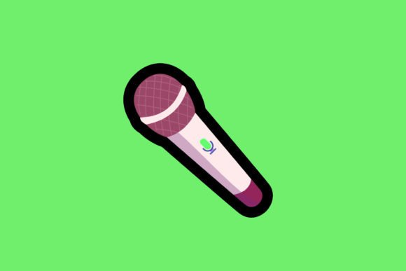 Gamer Streamer Sticker Retro Microphone