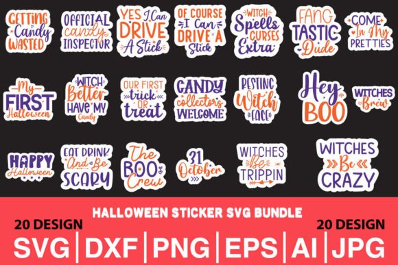 Halloween Sticker SVG Bundle