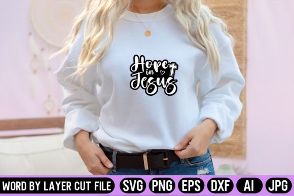 Hope in Jesus Sticker SVG Design