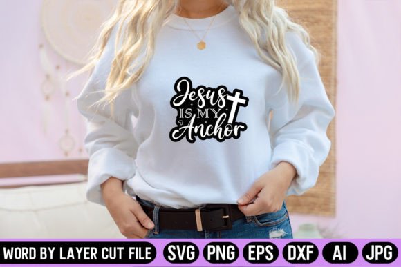 Jesus is My Anchor Sticker SVG Design
