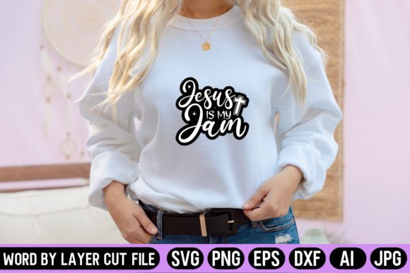 Jesus is My Jam Sticker SVG Design