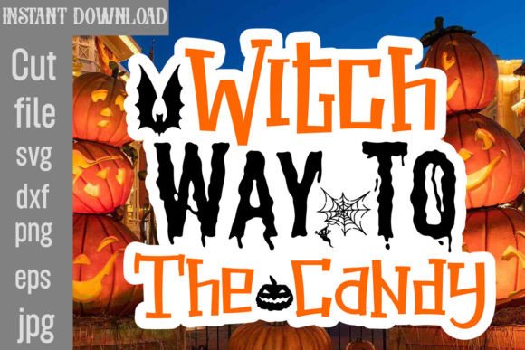 Witch Way to the Candy Sticker SVG